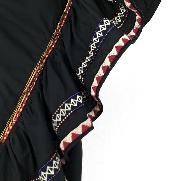 LoveShackFancy Opal beaded embroidered one shoulder ruffle blouse - Picture 3 of 9